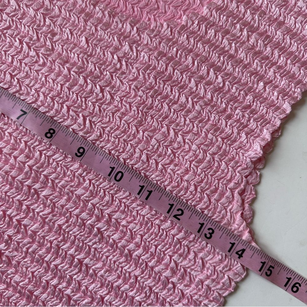 Vintage Dress Barn Womens Tank Top Large Pink Crinkle‎ Stretch Fairy Grunge Y2K - Picture 6 of 7